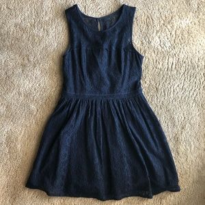 Navy Blue Abercrombie and Fitch Lace Dress